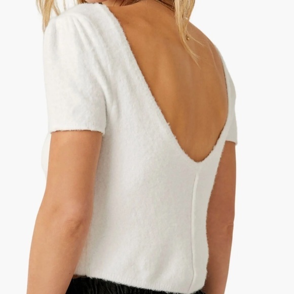 NWT Free People Intimately Keep Me Warm Crop Sweater in Ivory. Size Large - Picture 7 of 14